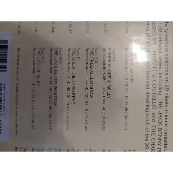 Comedy from the Golden Age of Radio 60 Hours 30 Programs 20 Cassettes READ - Picture 6 of 6